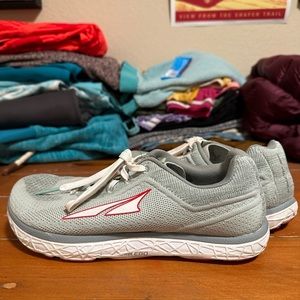 Altra Women's Light Gray and Red Athletic Running Shoes